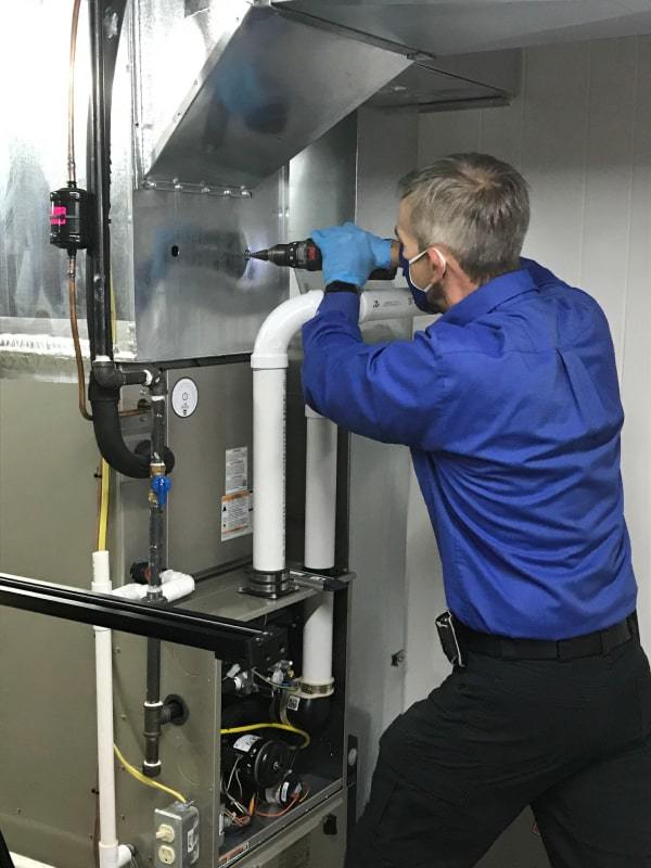 Hvac Technician Working